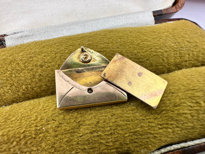 9ct Rose Gold articulated Envelope Charm with seed pearl