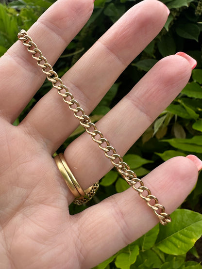 Vintage 9ct Peachy Gold curb bracelet
