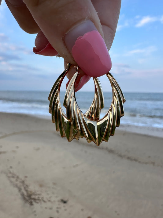 9ct Gold UnoAerre Spikey Hoops