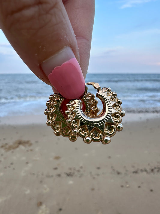 9ct Gold Gypsy Creole hoops