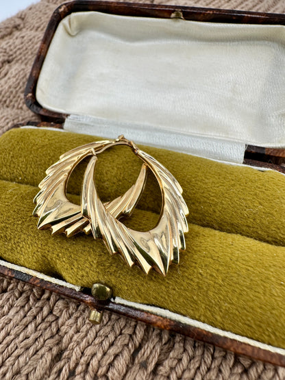 9ct Gold UnoAerre Spikey Hoops