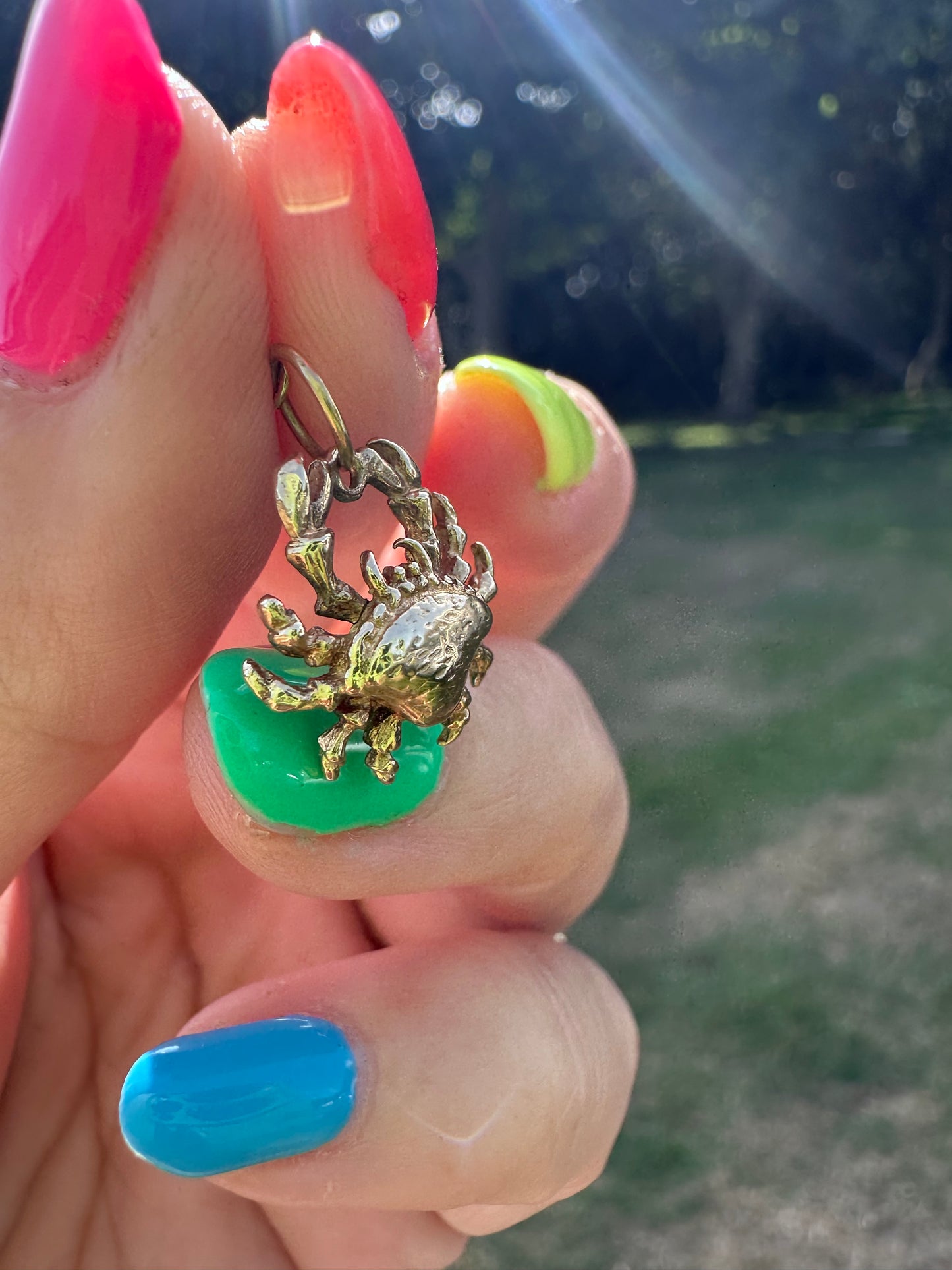 Vintage 9ct Gold Crab Charm