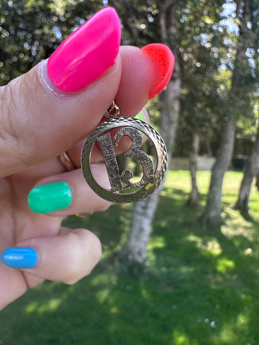Vintage 9ct Gold Lucky 13 Charm