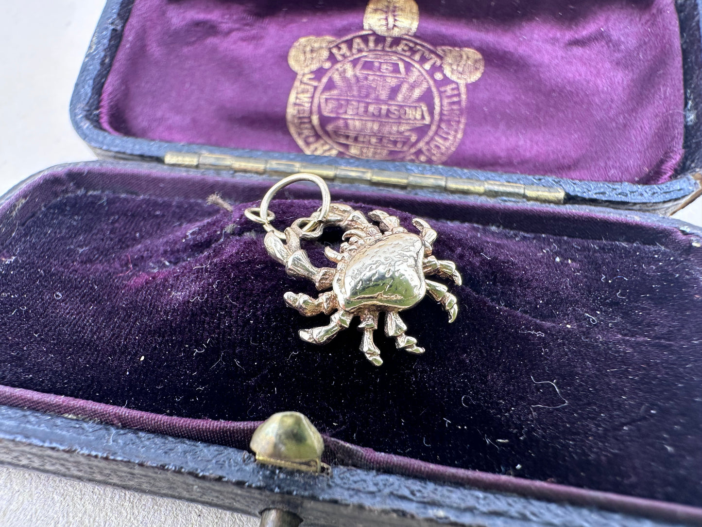 Vintage 9ct Gold Crab Charm