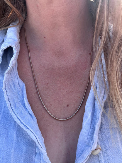 Vintage 9ct Gold Snake chain with Antique Dog Clip
