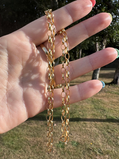 9ct Italian Oval Belcher chain