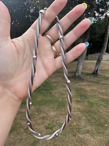 Sterling Silver Italian Mesh Rope chain twist chain