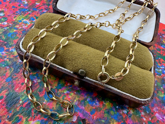 9ct Italian Oval Belcher chain