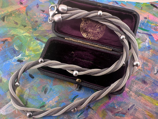 Sterling Silver Italian Mesh Rope chain twist chain