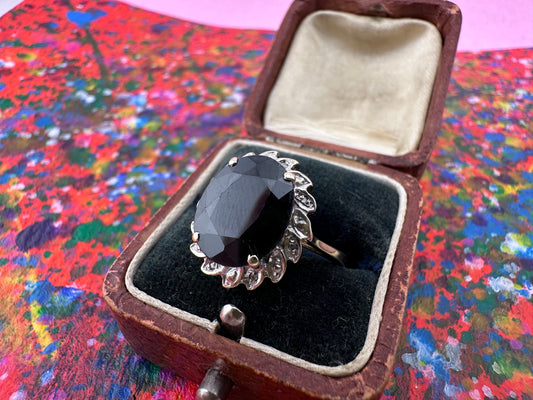 9ct Sapphire & Diamond ring