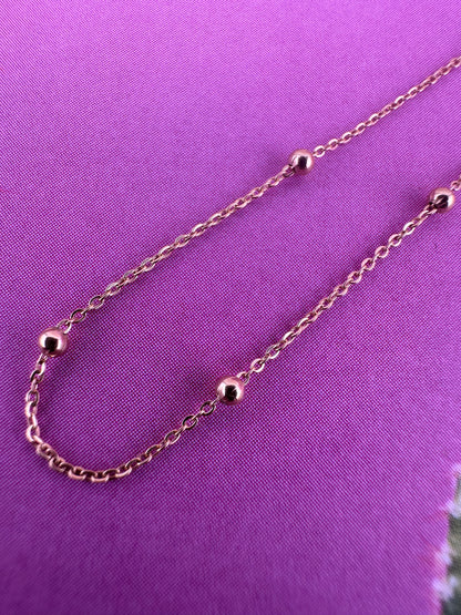 9ct Yellow Gold UnoAerre Ball station chain bracelet