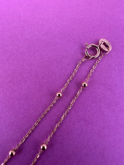 9ct Yellow Gold UnoAerre Ball station chain bracelet