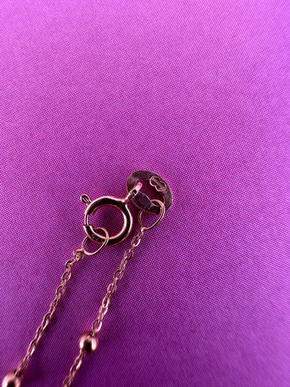 9ct Yellow Gold UnoAerre Ball station chain bracelet