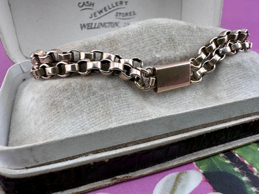 9ct Rose Gold two strand belcher bracelet