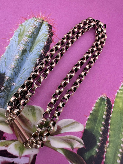 9ct Rose Gold two strand belcher bracelet