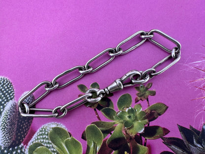 Antique Sterling silver trombone bracelet