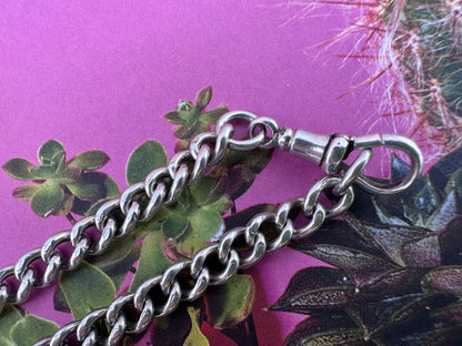 Vintage Sterling Silver Curb Bracelet with dog clip