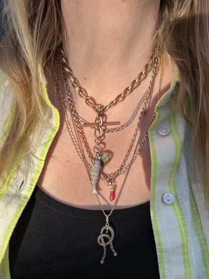 18ct Gold Coral Figa pendant