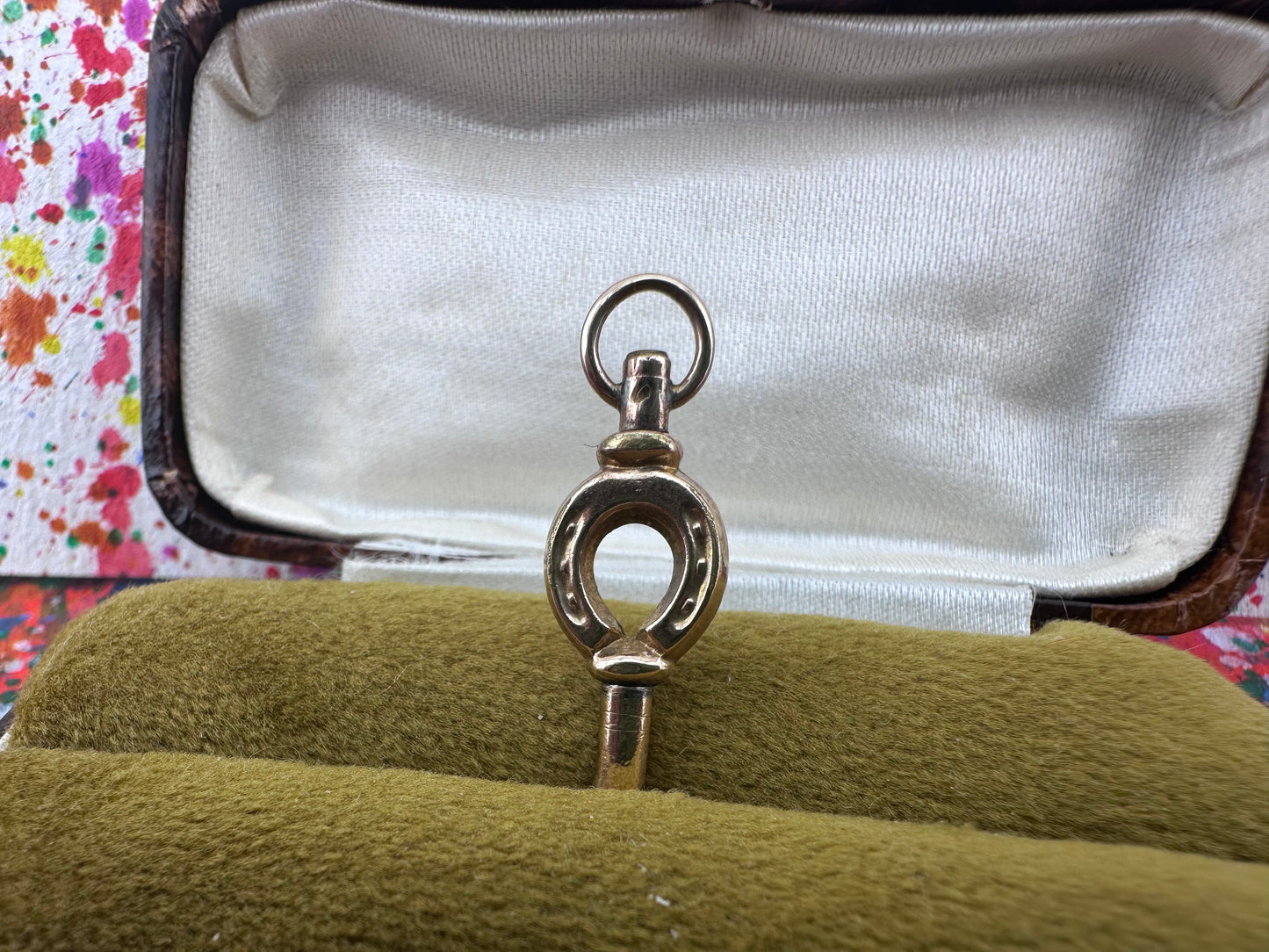 Antique 9ct Gold Cased Horseshoe Watch key fob