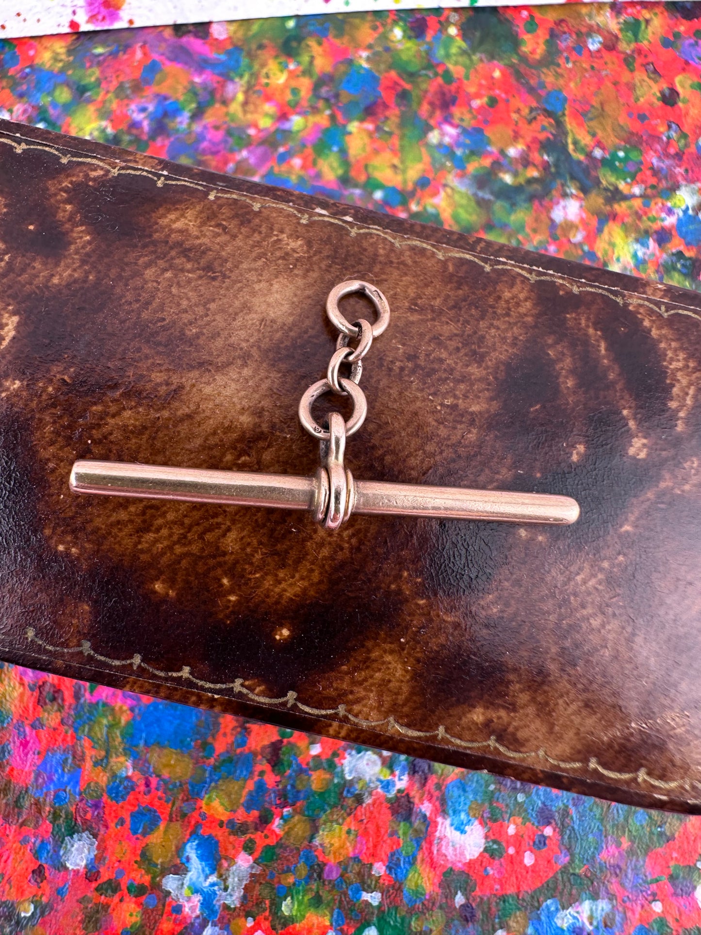 Antique 9ct Rose Gold T-Bar