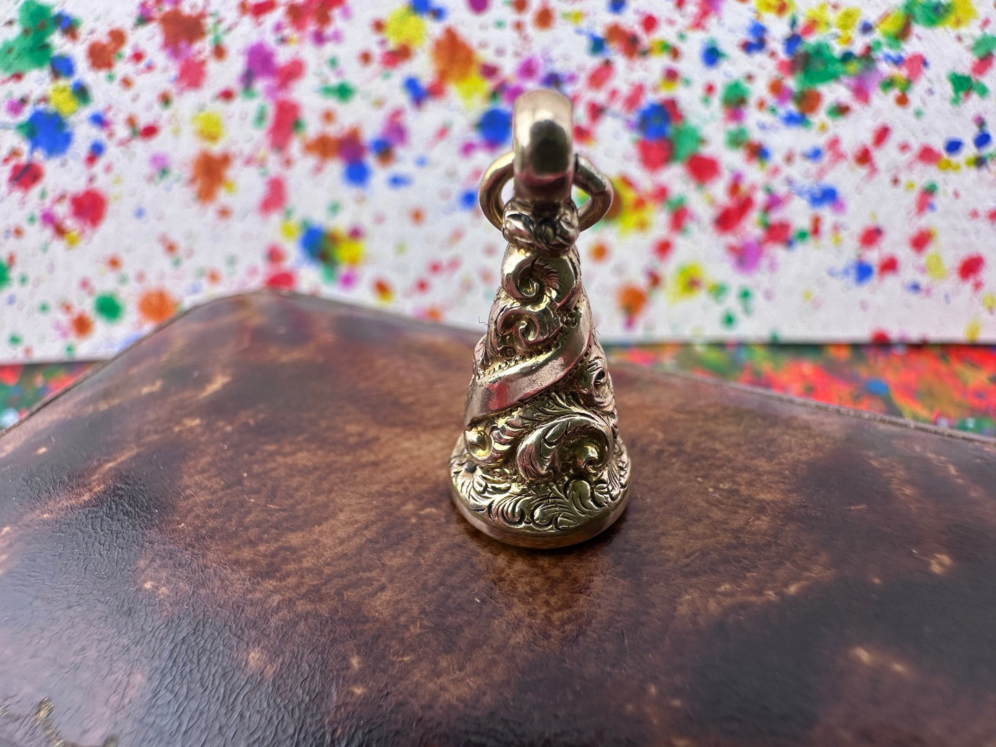 Antique 9ct Gold Blood Stone fob