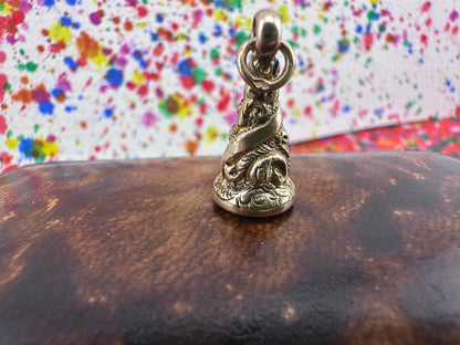 Antique 9ct Gold Blood Stone fob