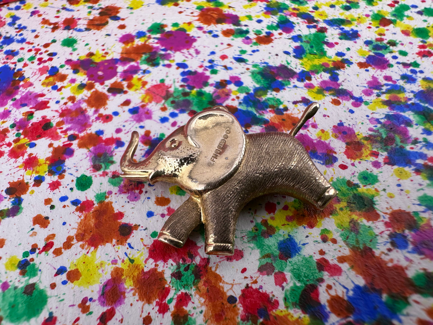 Vintage 9ct Gold Elephant Charm