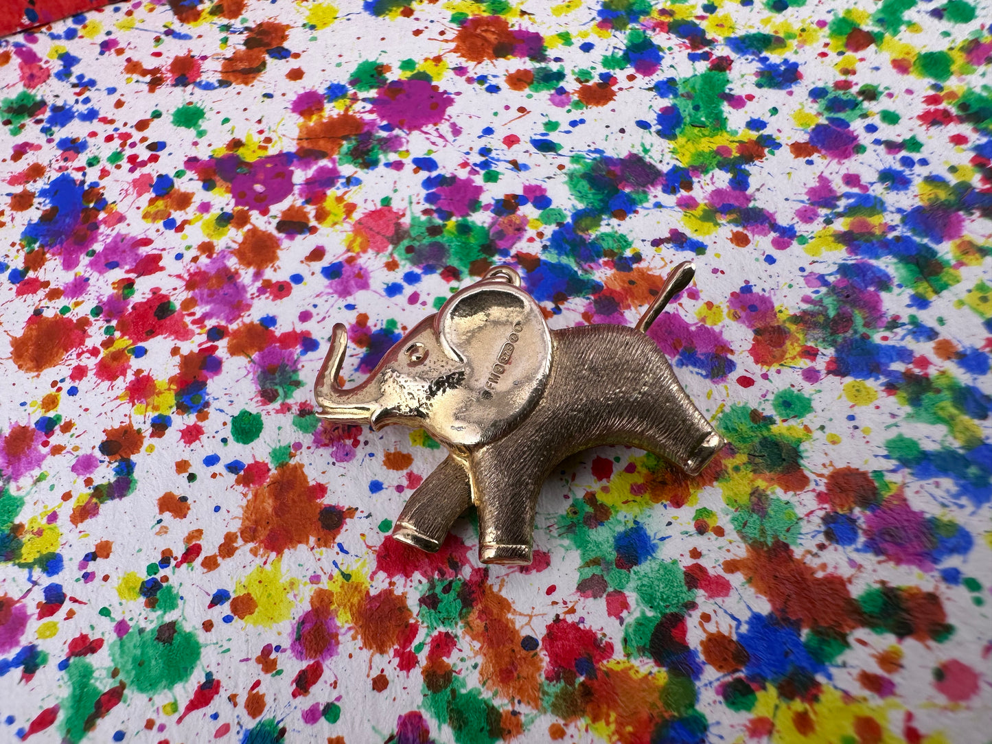 Vintage 9ct Gold Elephant Charm