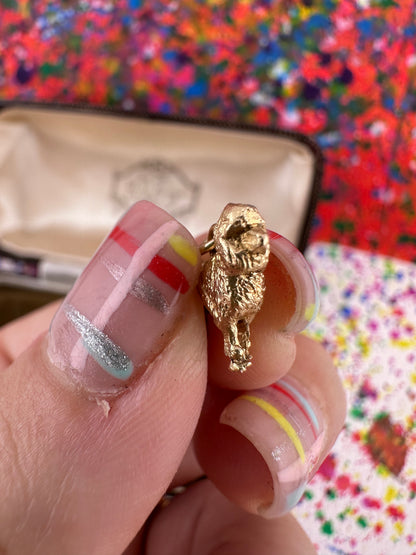 Vintage 9ct Poodle Charm