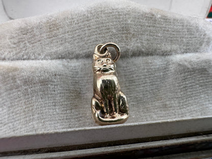 Vintage 9ct Cat Charm