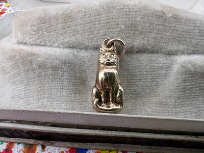 Vintage 9ct Cat Charm