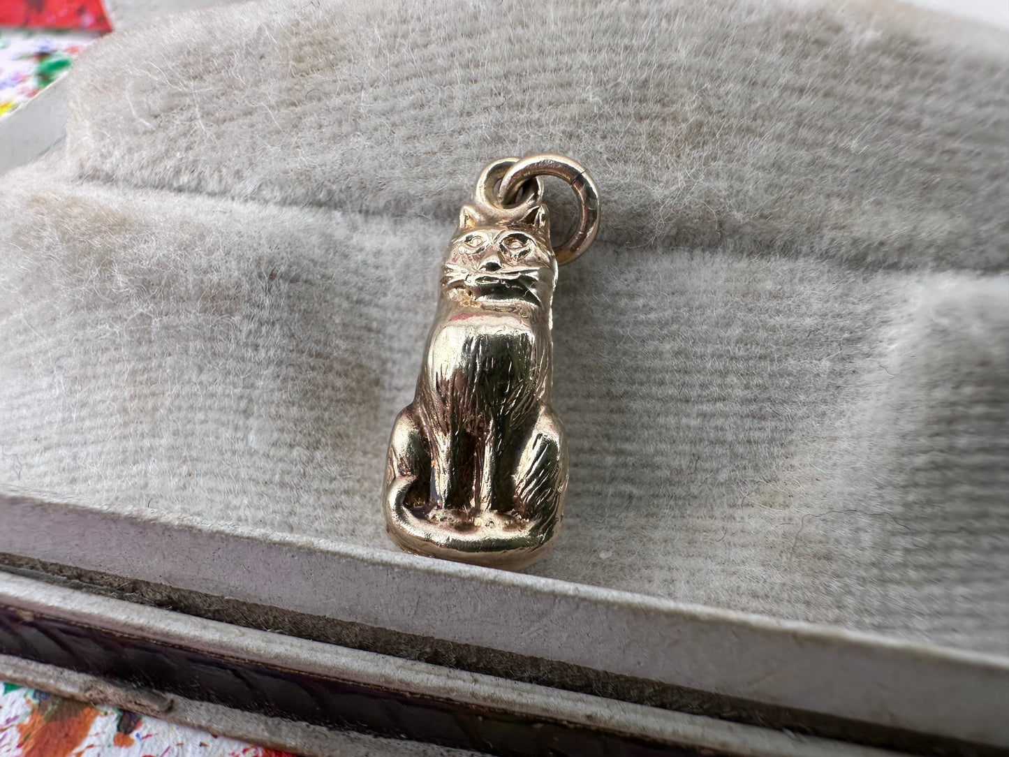 Vintage 9ct Cat Charm