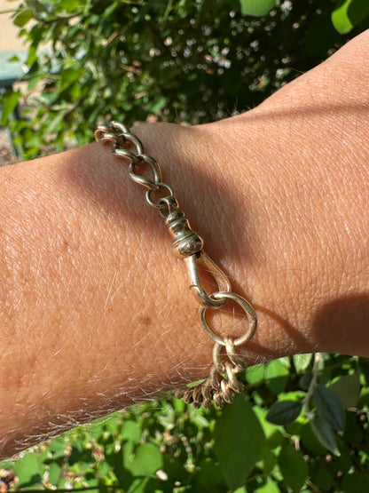 9ct Curb Bracelet with dog clip