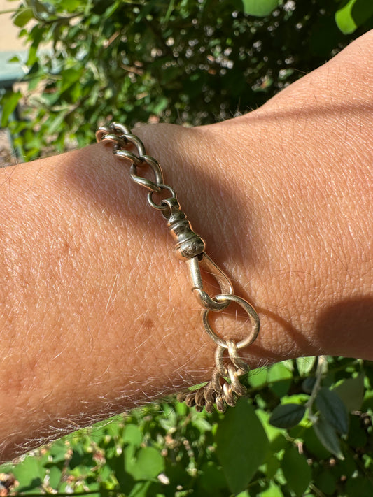 9ct Curb Bracelet with dog clip