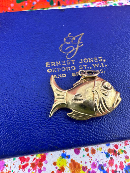 Vintage 9ct Gold Fish Charm