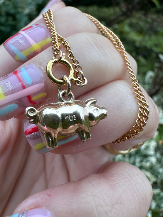 9ct Pig Charm