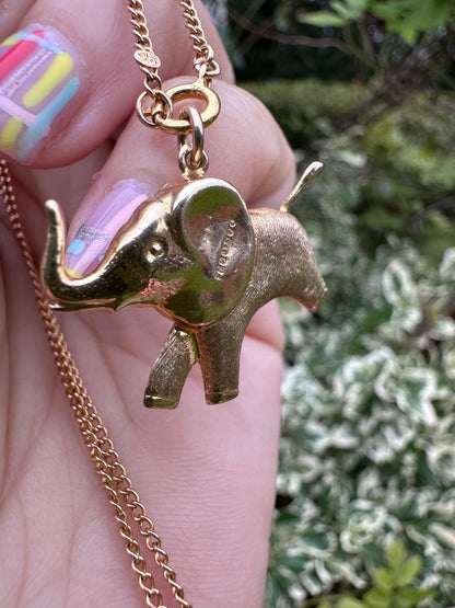 Vintage 9ct Gold Elephant Charm