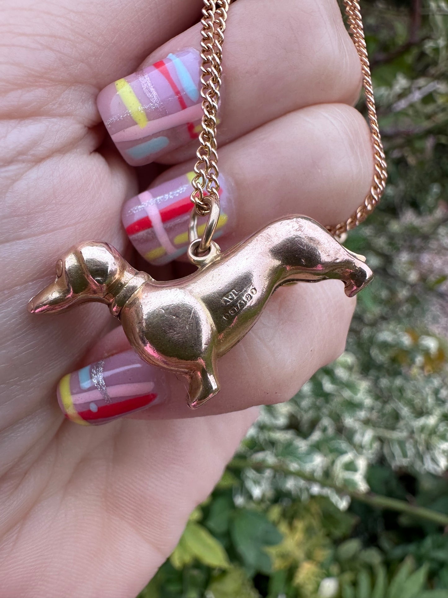 Vintage 9ct Dachshund Dog Charm