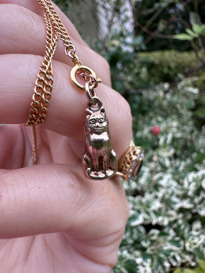 Vintage 9ct Cat Charm