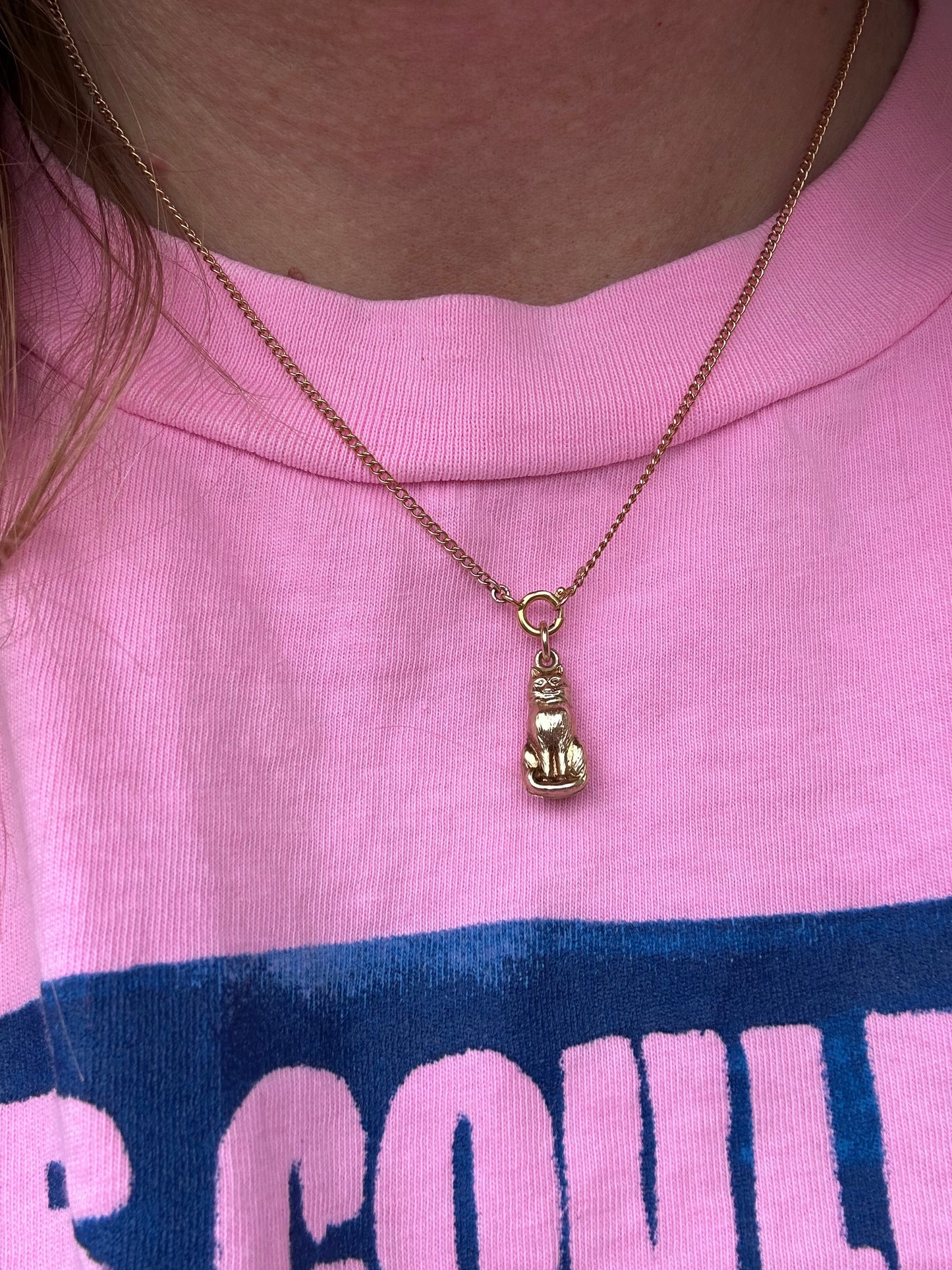 Vintage 9ct Cat Charm