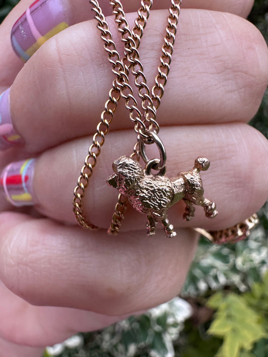 Vintage 9ct Poodle Charm