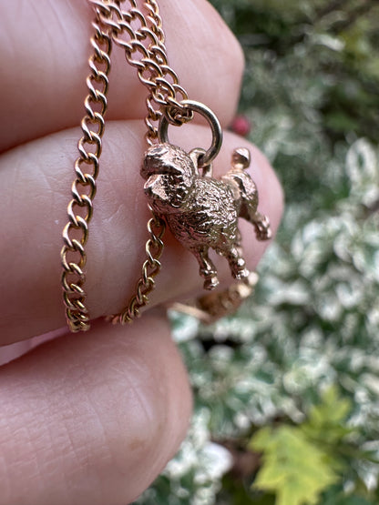 Vintage 9ct Poodle Charm