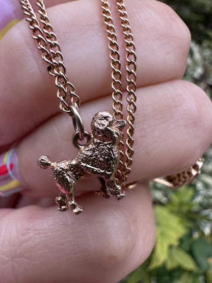 Vintage 9ct Poodle Charm