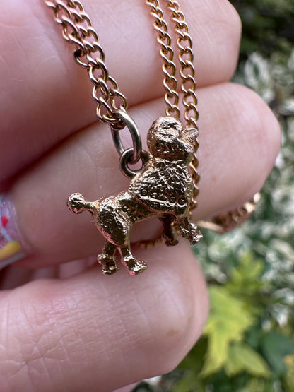 Vintage 9ct Poodle Charm