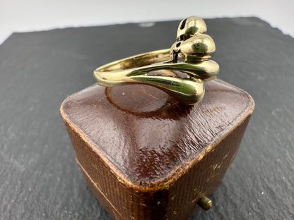 Vintage 9ct Puffy Croissant Ring, size P