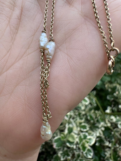 14ct Rice Pearl necklace