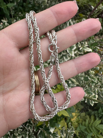 Vintage Sterling Silver Rope chain