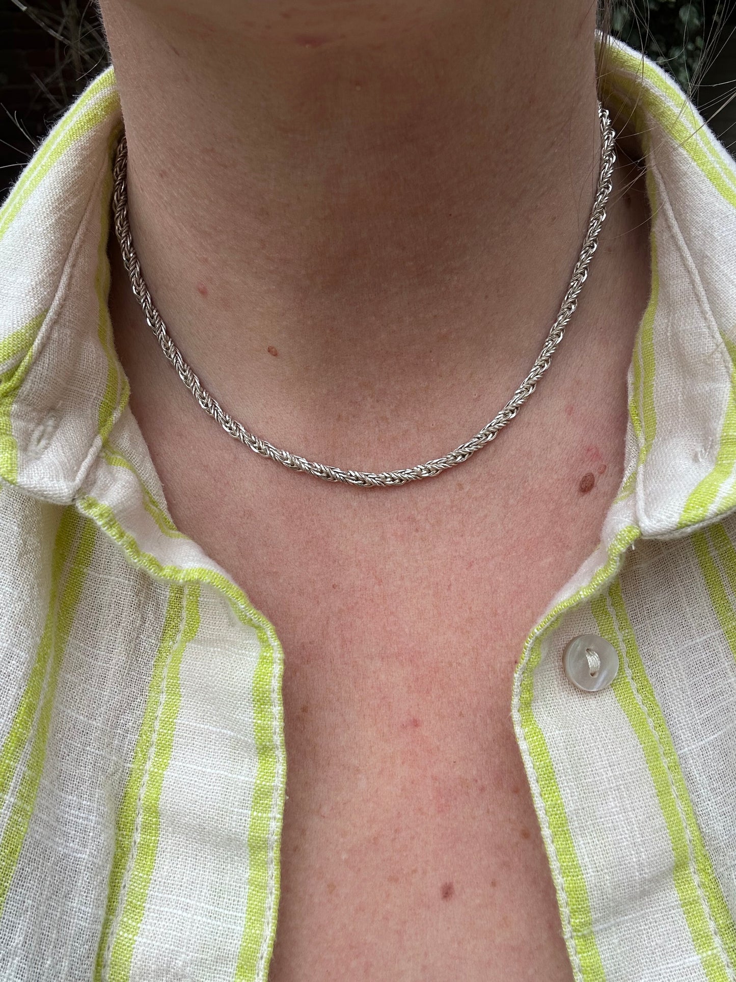 Vintage Sterling Silver Rope chain