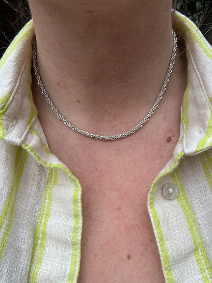 Vintage Sterling Silver Rope chain