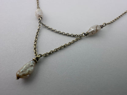 14ct Rice Pearl necklace